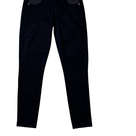 Paige Maternity Verdugo Ultra Skinny Elastic Insets Black Denim Jeans Women’s 24 - Picture 10 of 16